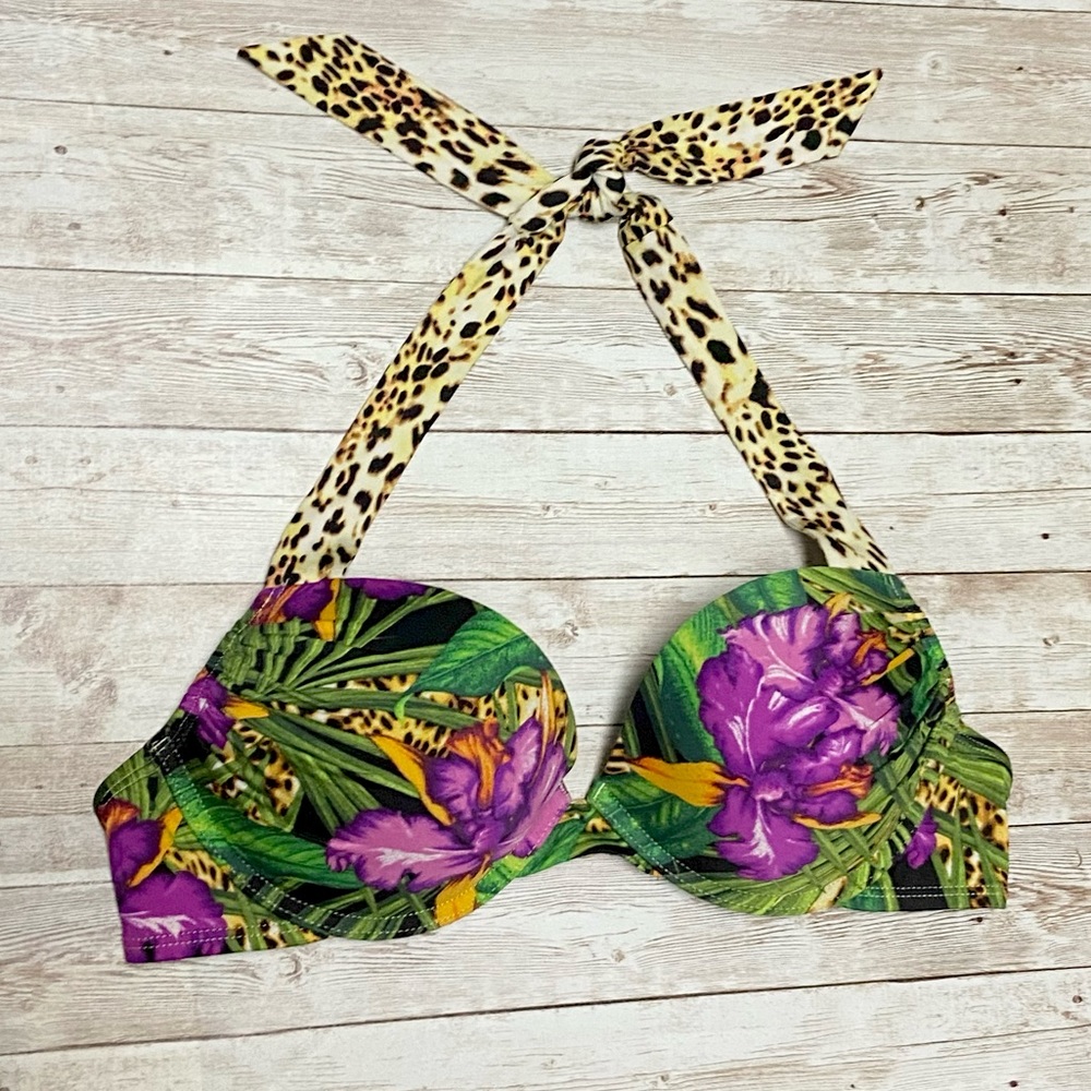 Victoria’s Secret Bombshell Tropical Jungle Bikini Top Size 36B - Picture 3 of 6